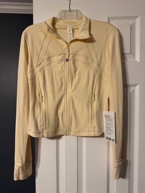 lululemon athletica define jacket in color buttercream
